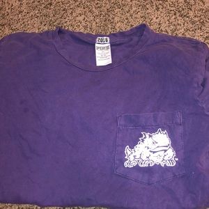 TCU VS pink shirt